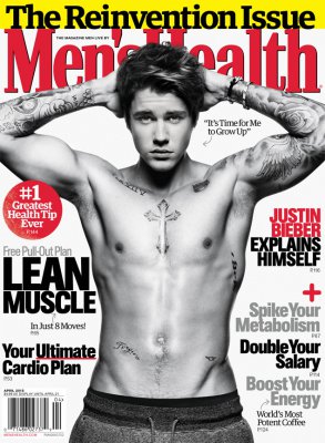 Justin Bieber变身猛男 登Men's Health封面