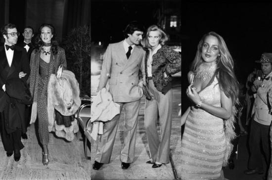 图中从左至右：Marisa Berenson、Patti Hansen和Jerry Hall