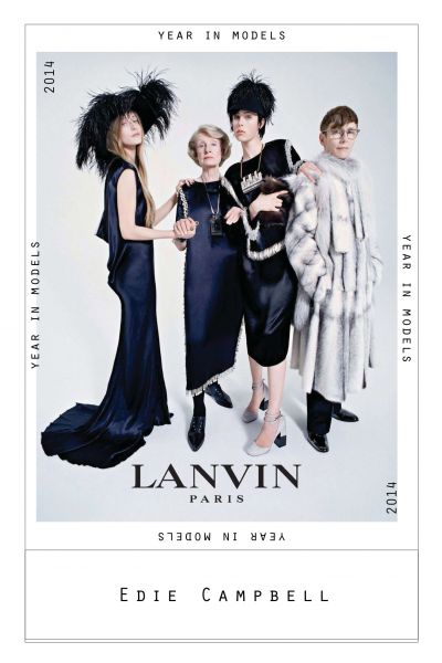 Edie Campbell和家人一起为 Lanvin拍摄海报。