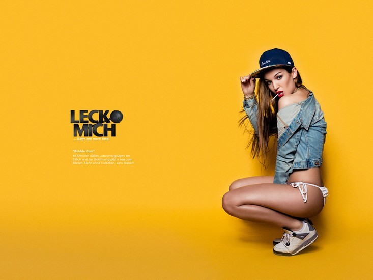 这组作品名为《leck mich》，即“舔我”之意的棒棒糖广告，虽然一切都在可以接受的范围内，但是这样真的好吗？