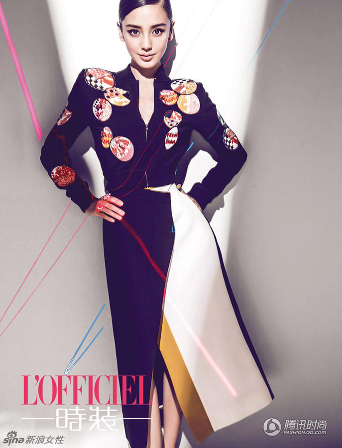 近日，“奔跑女神”Angelababy受邀拍摄《时装L’OFFICIEL》2015开年封面。如梦似幻大秀美颜。