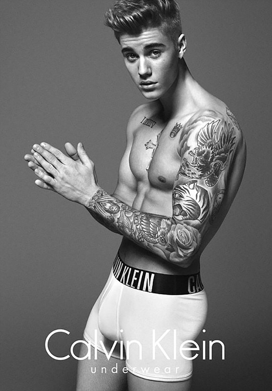 超模Justin Bieber性感代言Calvin Klein