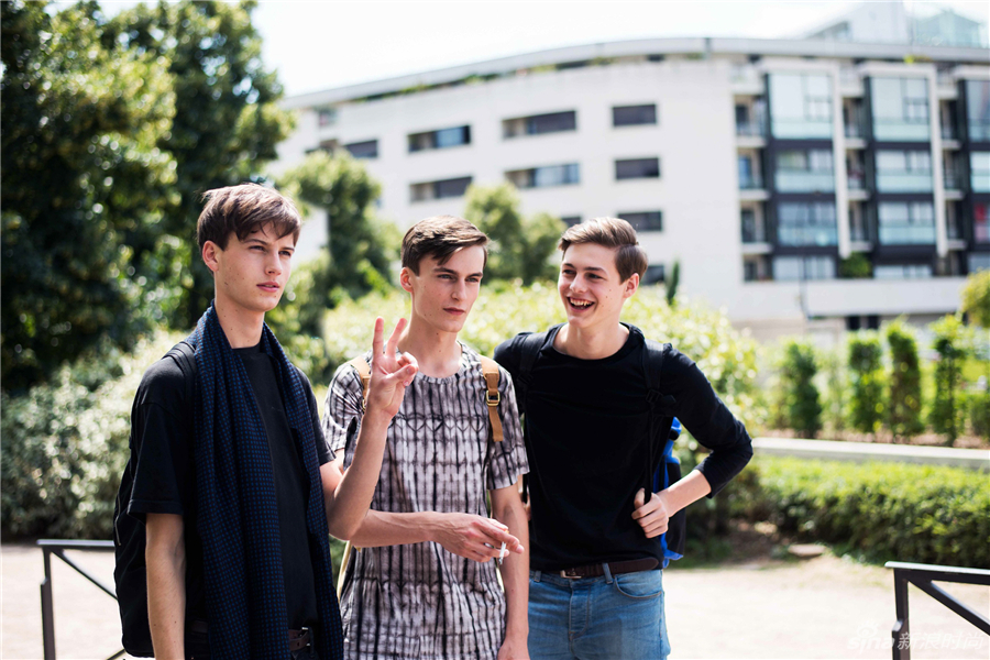 Ted Le Sueur、Jack Chambers和Darwin Gray在Louis Vuitton 2015春夏男装秀后