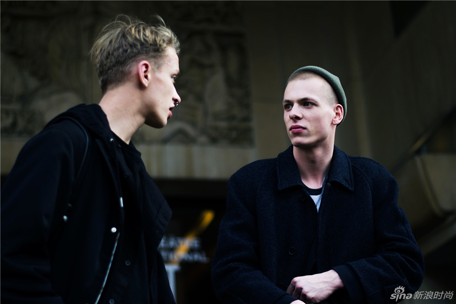 Valters Medenis和Jasper Coremans在Rick Owens 2014秋冬男装秀后