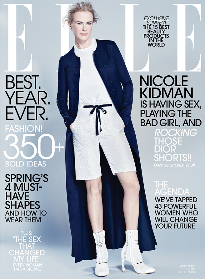妮可·基德曼登《ELLE》美国版2015开年封面