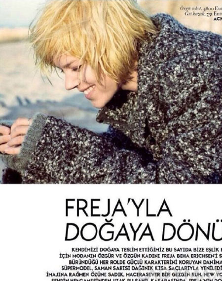 Freja Beha Erichsen登VOGUE土耳其版开年封面