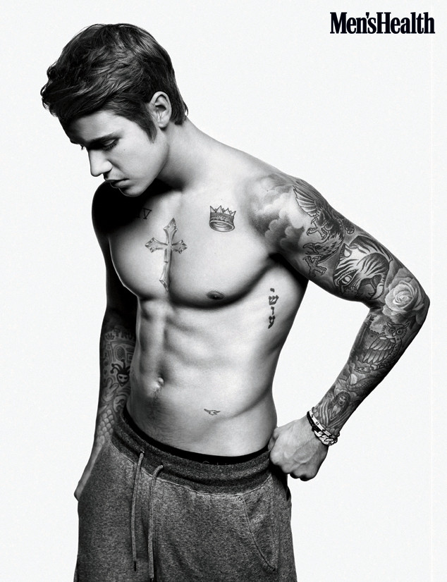 Justin Bieber变身猛男 登Men\s Health封面