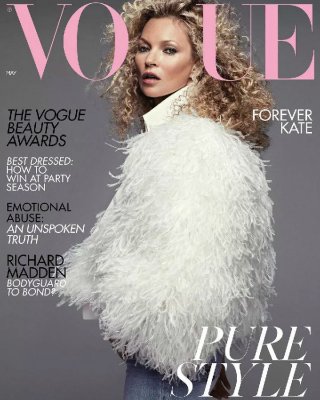 超模Kate Moss第40次登英版VOGUE，回顾她的传奇模特事业！